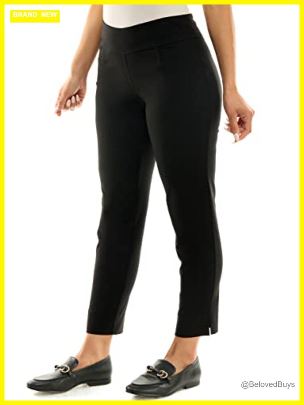Zac & Rachel Pull-On Ankle Length Millennium Fabric Slim Fit Pants